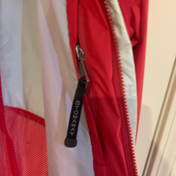 LL Bean Red Long Hooded Rain Coat sz M - Picture 8 of 8